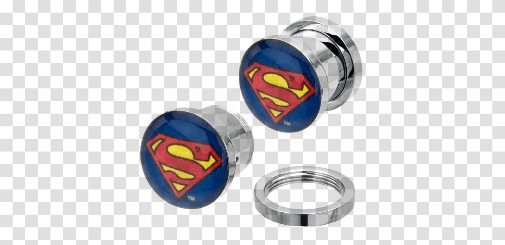 Dc Comics Superman Logo Screw Fit Stainless 316l Surgical Steel Plugs Surgical Stainless Steel Transparent Png
