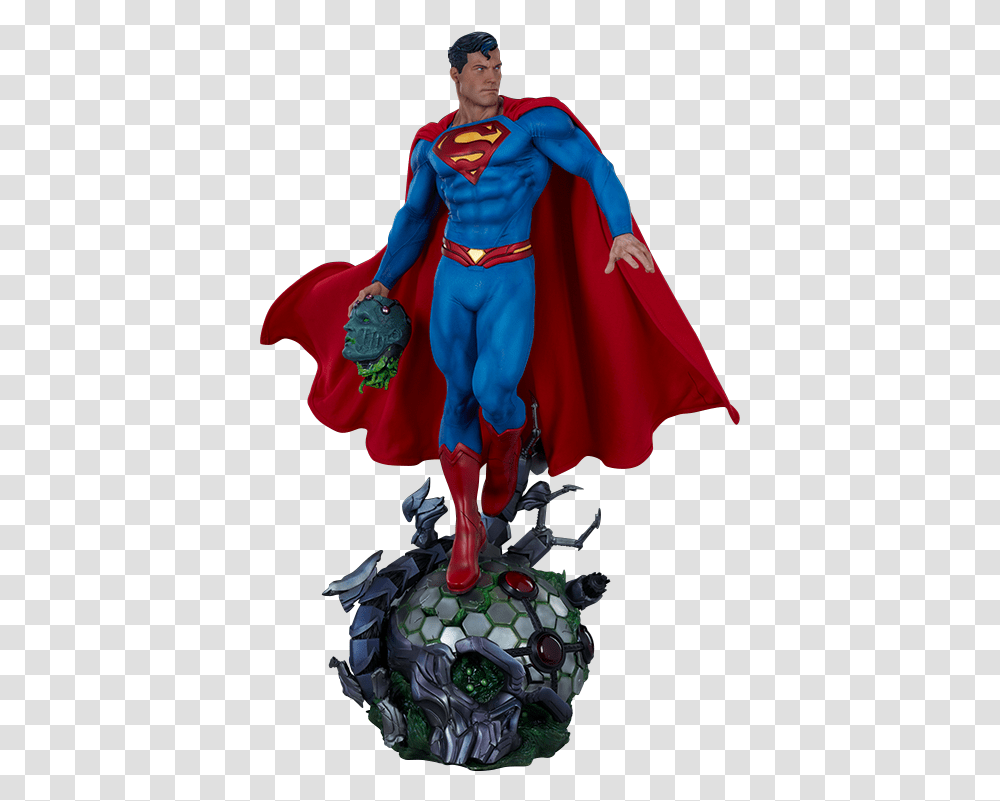 Dc Comics Superman Premium Superman, Clothing, Cape, Person, Costume Transparent Png