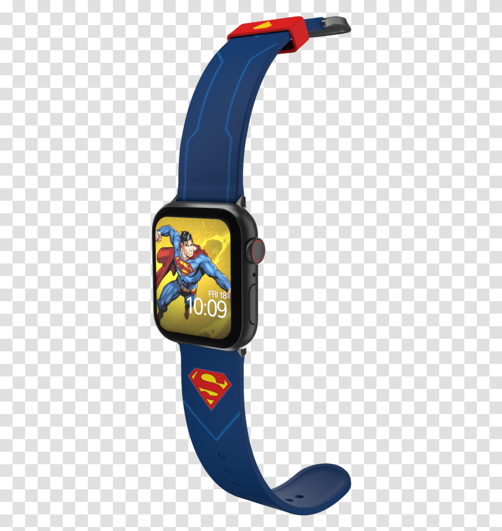 Dc Comics Superman Tactical Tech Edition Superman Apple Watch Band, Wristwatch, Digital Watch, Person Transparent Png