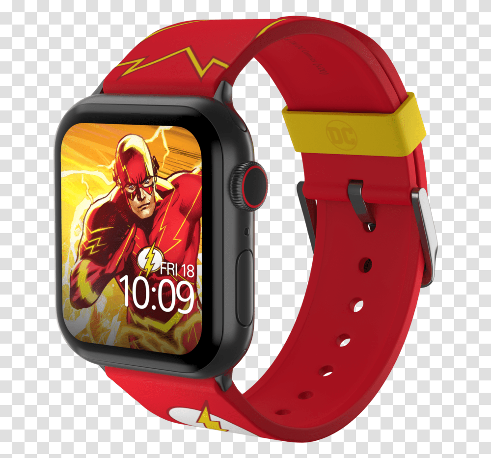 Dc Comics The Flash Tactical Smartwatch Band Harry Potter Apple Watch Band, Helmet, Clothing, Apparel, Person Transparent Png