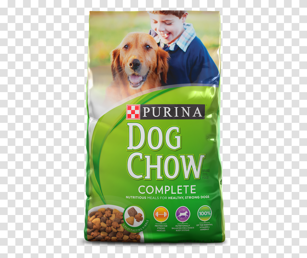 Dc Complete Bag En Dog Food Purina, Person, Golden Retriever, Pet, Canine Transparent Png