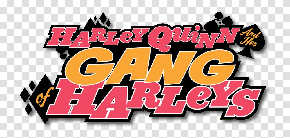 Dc Database Harley Quinn And Her Gang Of Harleys Logo, Label, Urban, Skin Transparent Png