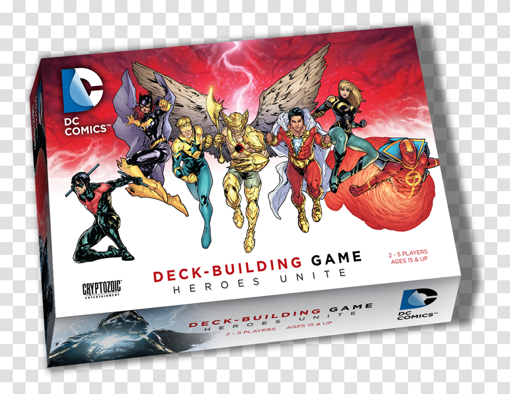 Dc Deck Building Game Heroes Unite, Poster, Advertisement, Person, Comics Transparent Png