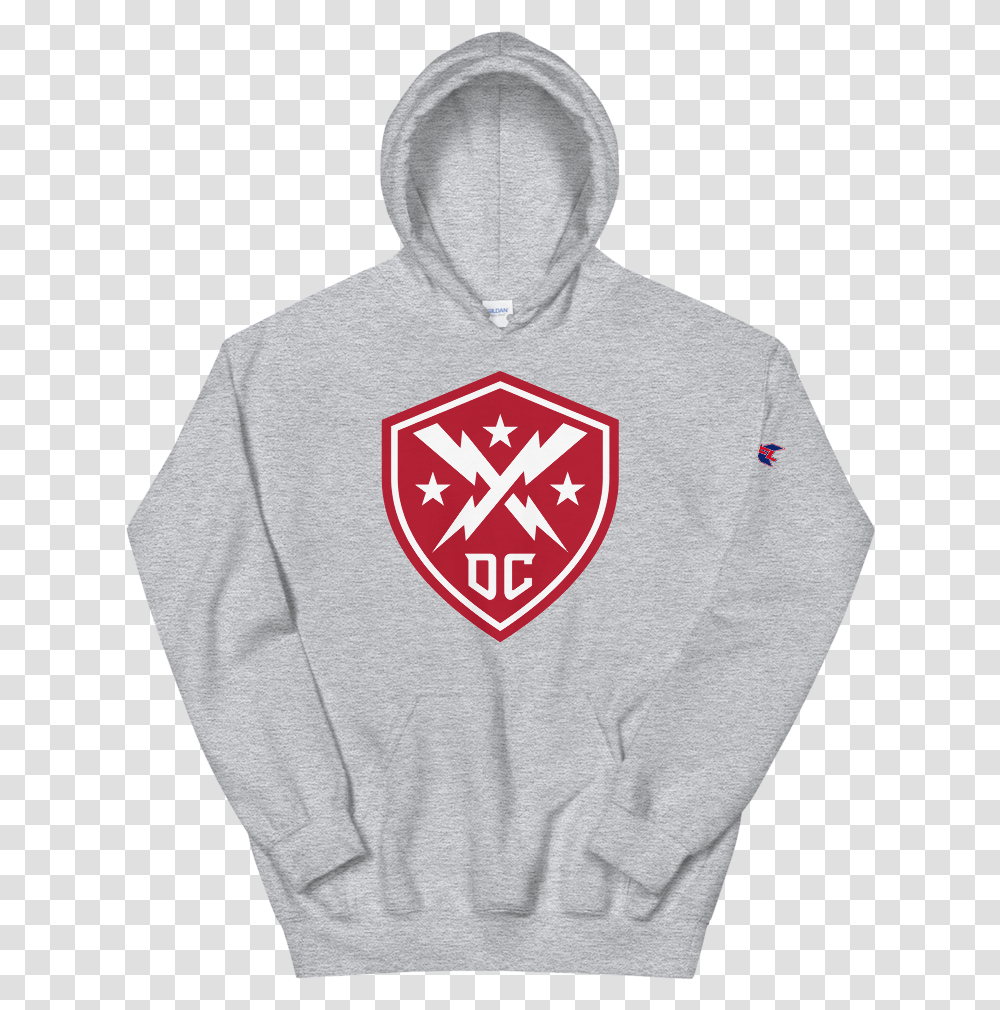Dc Defenders Official Logo Pullover Hoodie Sweatshirt Hoodie, Apparel, Sweater, Sleeve Transparent Png