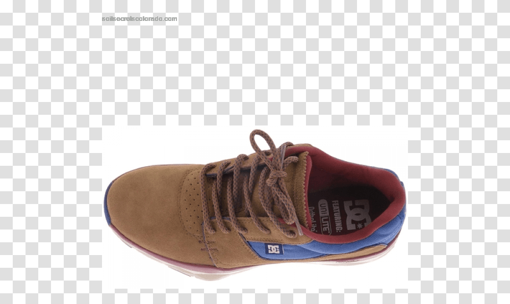 Dc Shoes Logo Walking Shoe, Apparel, Footwear, Suede Transparent Png