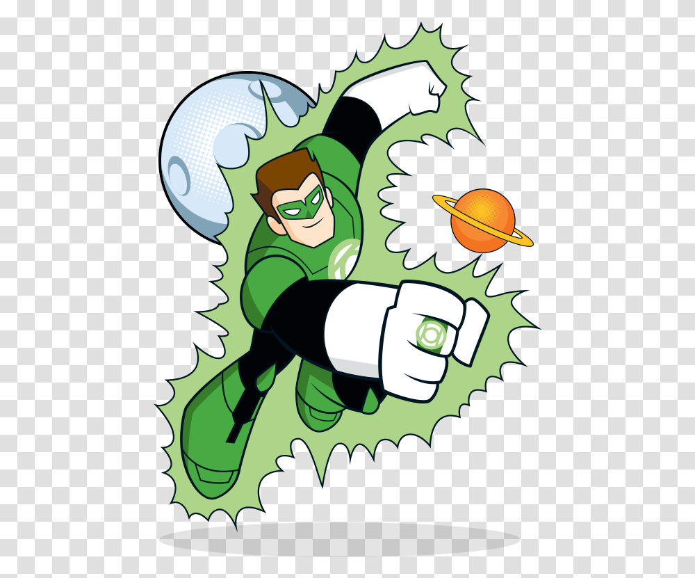 Dc Super Friends Green Lantern Cartoon, Hand, Plant, Poster Transparent Png