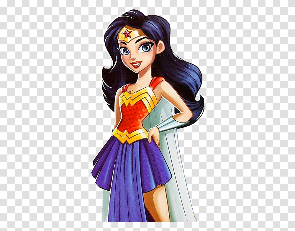 Dc Super Hero Girls Wonder Woman Harley Dc Superhero Girls Wonder Woman Anime, Costume, Person, Clothing, Dress Transparent Png