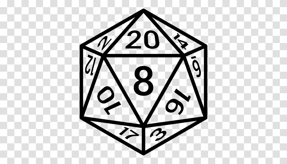 Dd Dice Dragons Dungeons Icosahedron Numbers Icon, Sphere, Triangle, Building Transparent Png