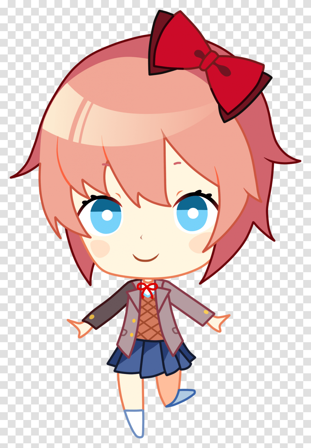 Ddlc Sayori Chibi, Manga, Comics, Book, Graphics Transparent Png