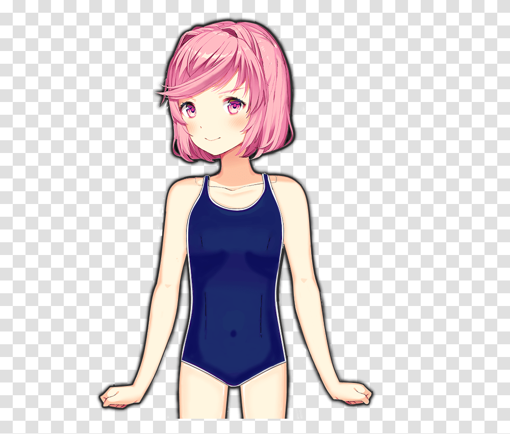 Ddlc School Swimsuit, Apparel, Swimwear, Female Transparent Png