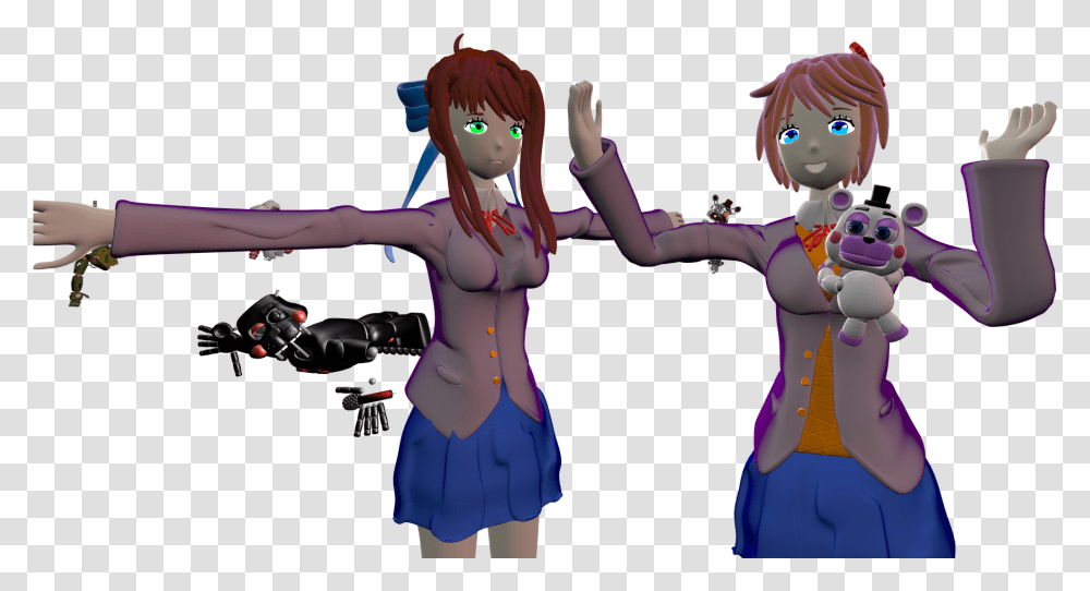 Ddlc X Fnaf, Person, Human, Apparel Transparent Png