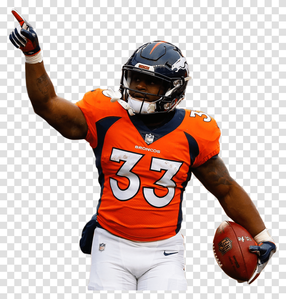 De Angelo Henderson Broncos, Apparel, Helmet, Person Transparent Png