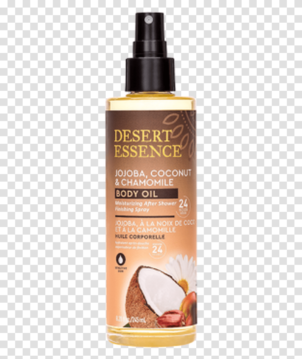 De Body Oil Jojob Coconut Chamomile Desert Essence Jojoba Coconut Amp Chamomile Body, Bottle, Beverage, Alcohol, Cosmetics Transparent Png