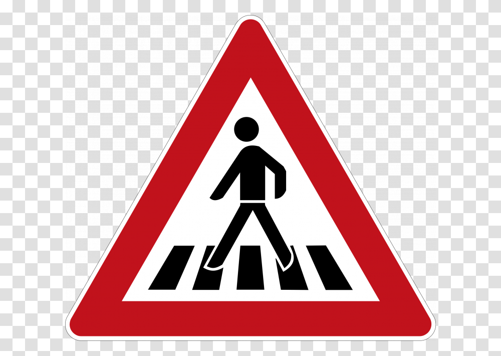 De Cruce De Peatones, Sign, Road Sign, Triangle Transparent Png