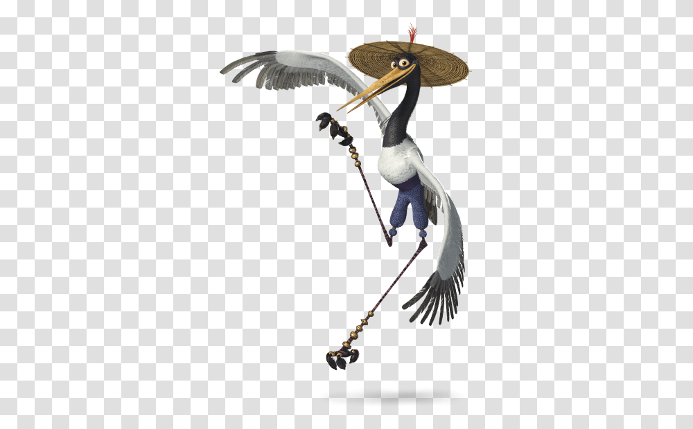 De De Kung Fu Panda, Waterfowl, Bird, Animal, Stork Transparent Png