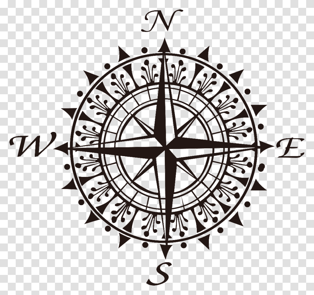 De Pentagrama Da Bssola Bussola Nautica Adesico, Chandelier, Lamp, Compass Transparent Png