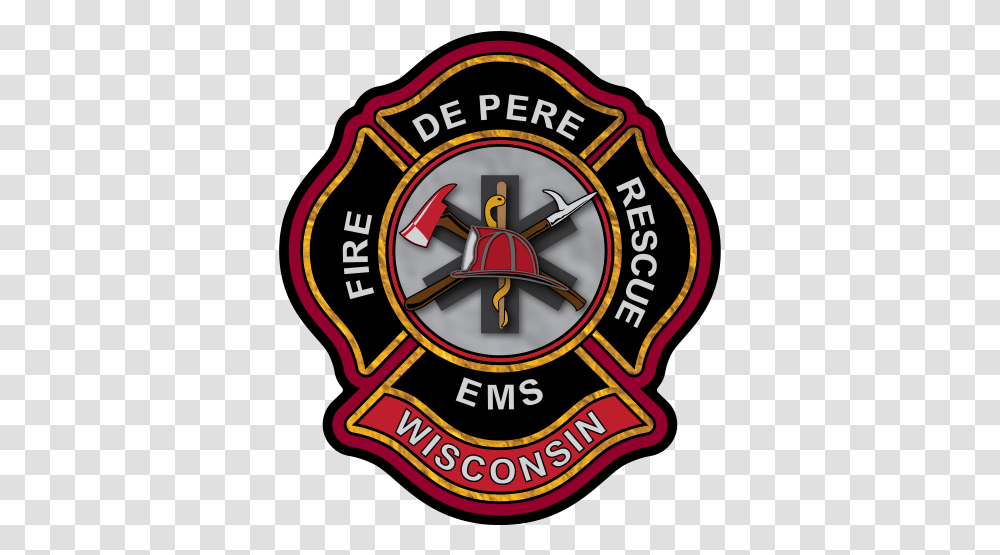 De Pere Wisconsin De Pere Fire Department, Logo, Symbol, Ketchup, Emblem Transparent Png