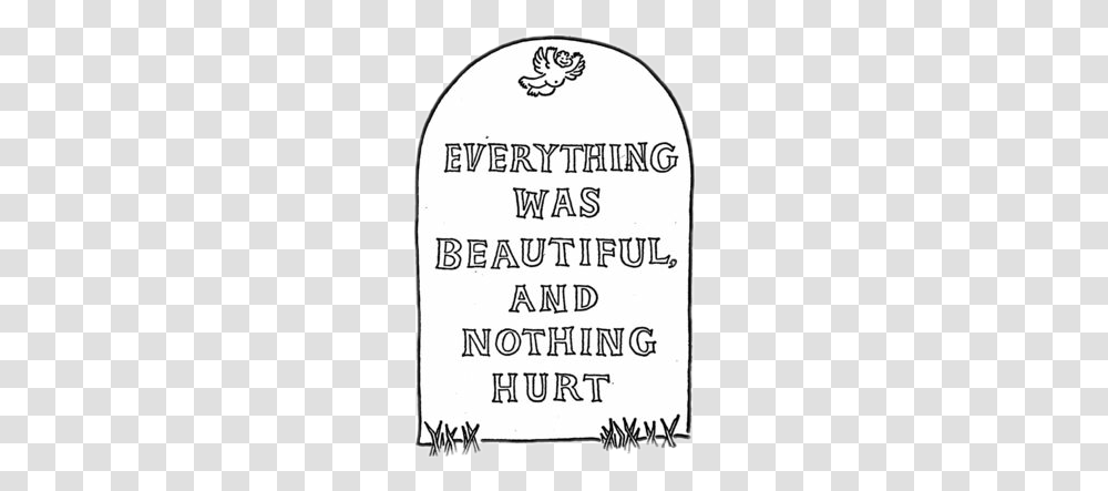 Dead Art Trippy Tumblr Grunge Sticker Quote Everything Was Beautiful And Nothing, Label, Word, Poster Transparent Png