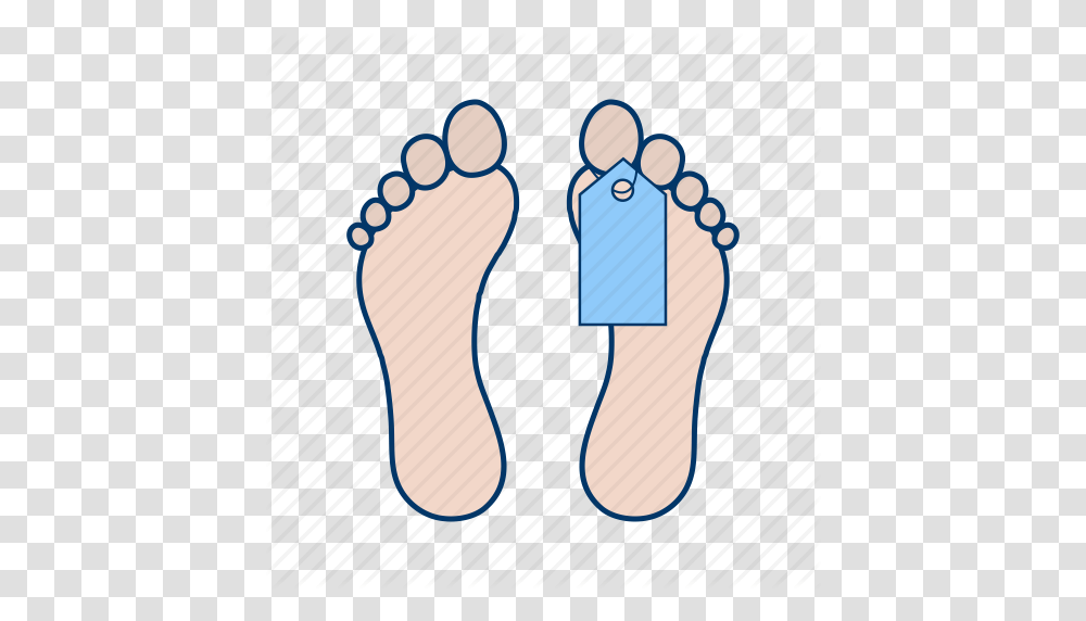 Dead Body Death Toe Tag Icon, Apparel, Barefoot, Footprint Transparent Png