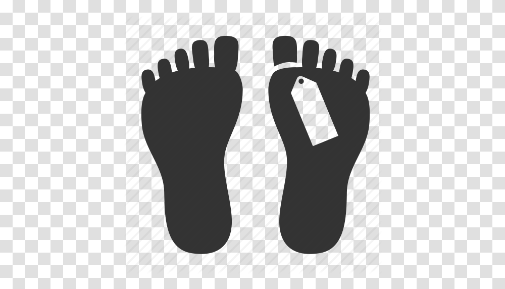 Dead Dead Body Foot Label Serial Killer Tag Victim Icon, Hand, Footprint, Barefoot, Sand Transparent Png