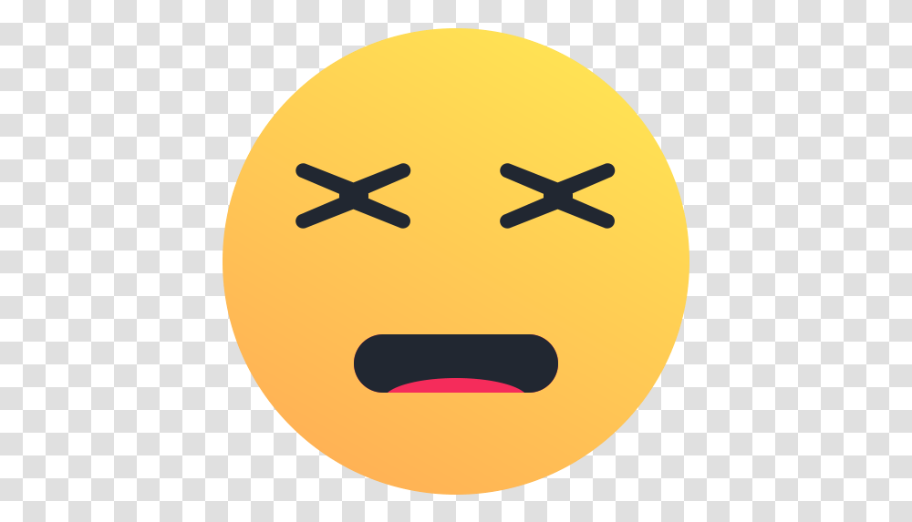 Dead Emoji Emoticon Face Reaction Dead Emoji, Logo, Symbol, Pillow, Parade Transparent Png