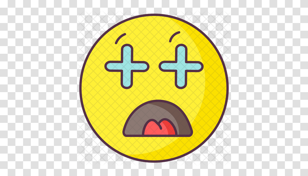 Dead Emoji Icon Cross, Road Sign, Symbol, Logo, Text Transparent Png