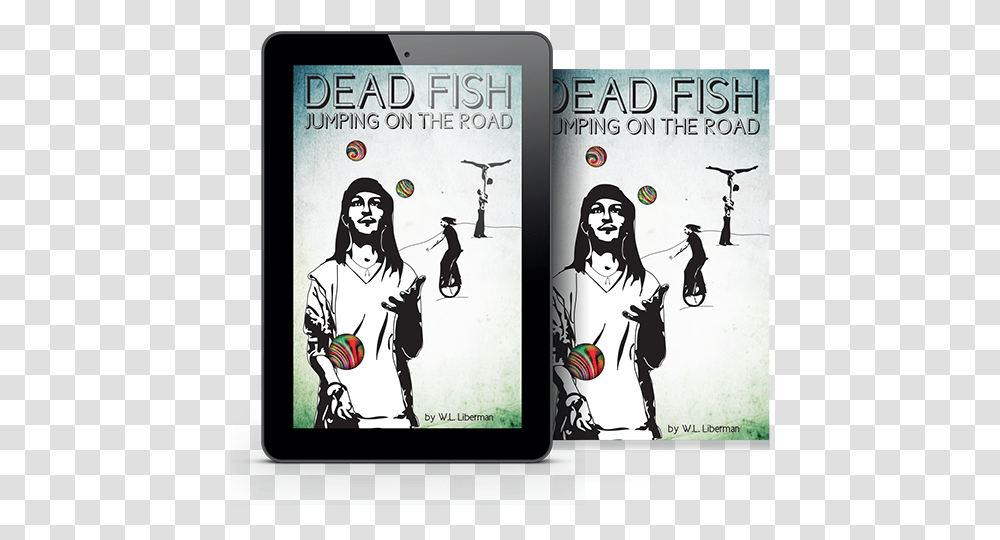 Dead Fish Jumping On The Road Tablet Computer, Person, Book, Leisure Activities, Comics Transparent Png