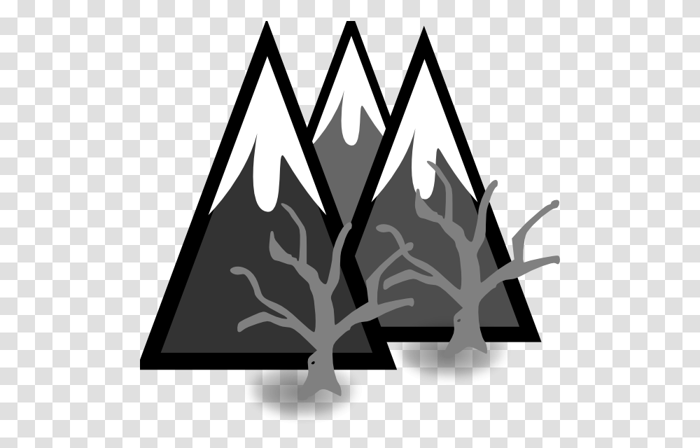 Dead Forest Mountains Clip Art, Stencil, Triangle, Label Transparent Png