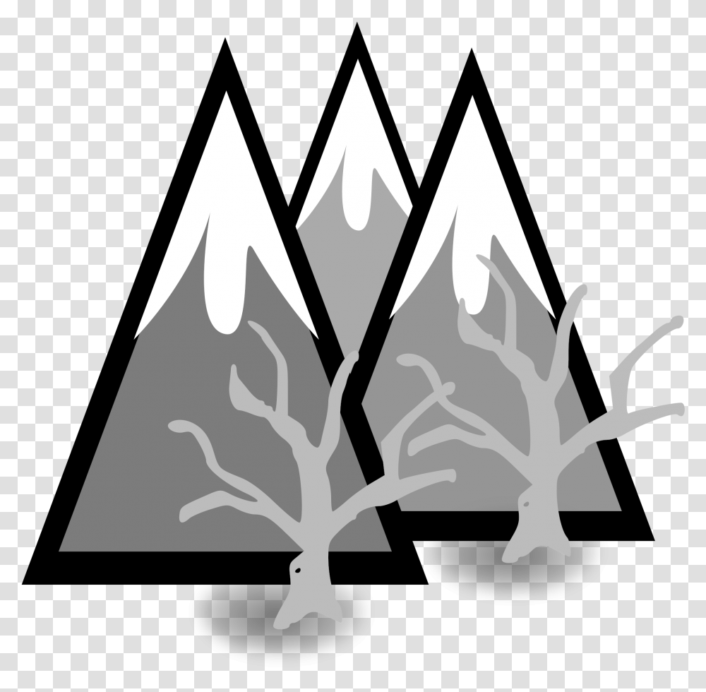 Dead Forest Mountains Clip Arts, Stencil, Triangle, Plant Transparent Png