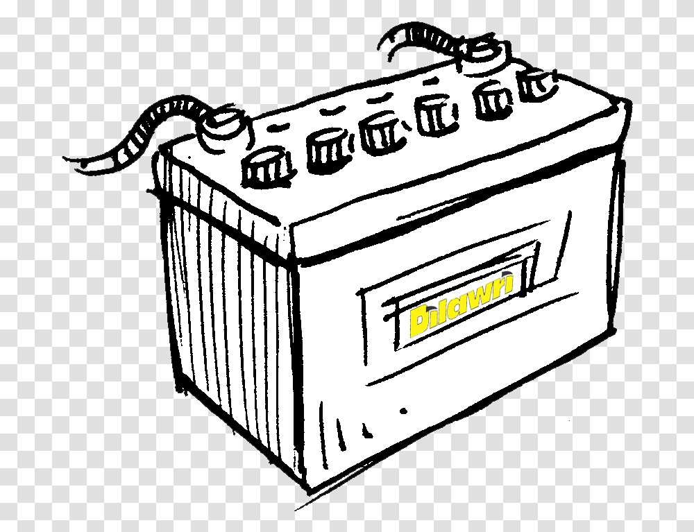 Dead Here's Dilawri Car Battery Black And White, Mailbox, Letterbox Transparent Png