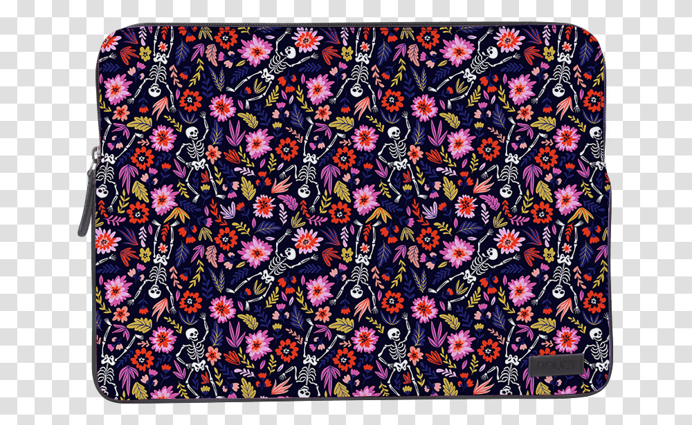 Dead Loves Flowers Laptop Sleeve Coin Purse, Pattern, Rug, Paisley, Art Transparent Png