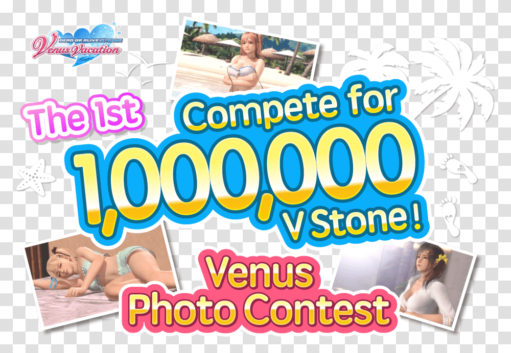 Dead Or Alive Xtreme Venus Vacation Comfort, Person, Advertisement, Poster, Flyer Transparent Png