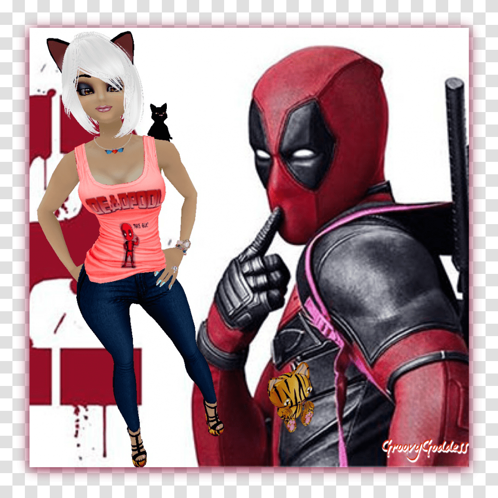 Dead Pool Pose, Person, Poster, Advertisement Transparent Png