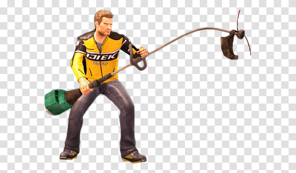 Dead Rising Grass Trimmer Holding Dead Rising, Bow, Person, Costume, People Transparent Png
