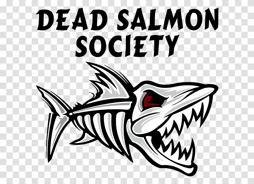 Dead Salmon Society T Shirt, Fish, Animal, Sea Life, Stencil Transparent Png