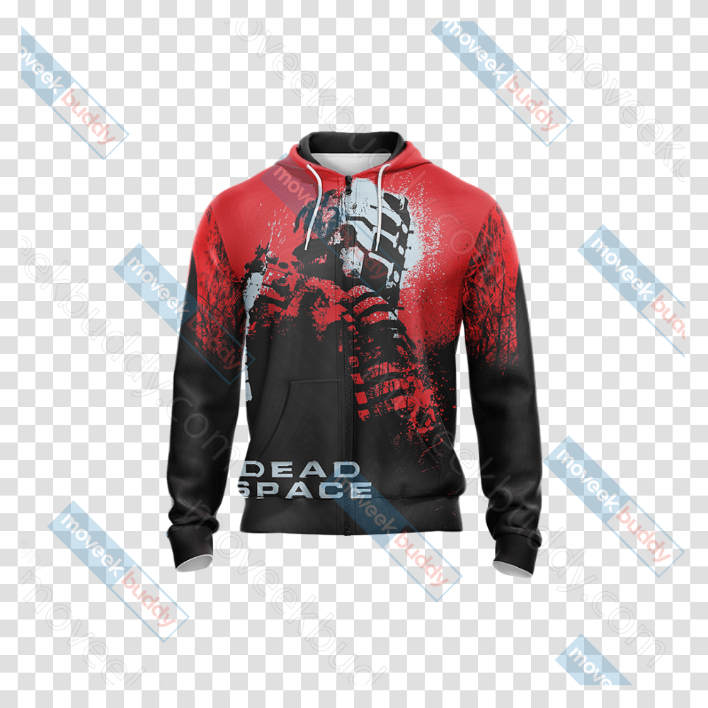 Dead Space New Unisex Zip Up Hoodie Jacket Spider Man, Sleeve, Long Sleeve, Person Transparent Png