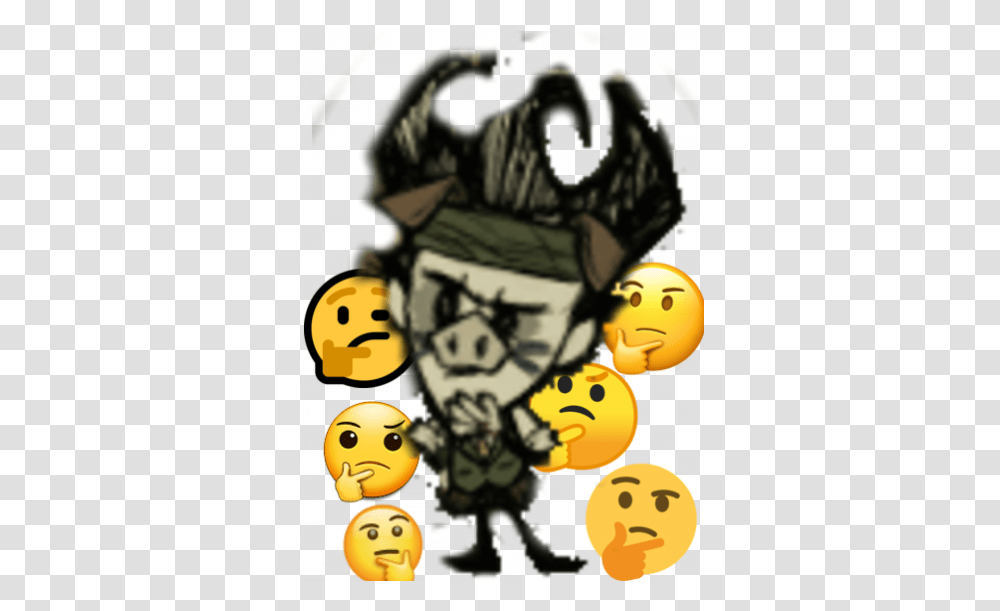 Dead The Art Of Some Loser Wilson Thinking Emoji Don T Starve, Plant, Halloween, Crowd, Text Transparent Png