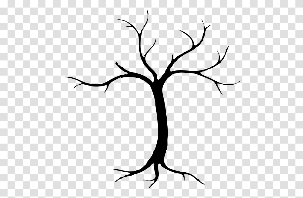 Dead Tree Clipart Birch, Plant, Stencil, Root, Silhouette Transparent Png