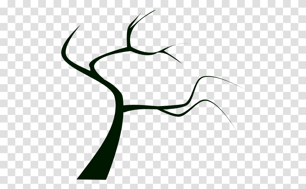 Dead Tree Clipart Creepy, Stencil, Plant Transparent Png