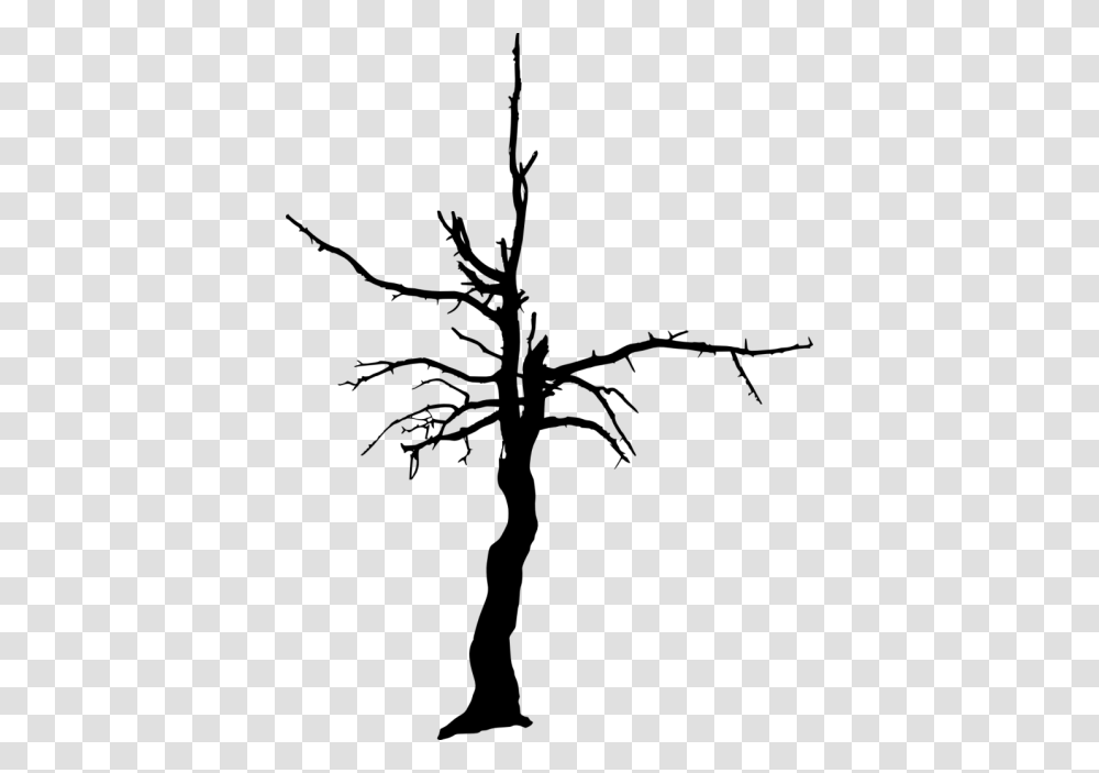 Dead Tree Silhouette Dead Tree Silhouette Background, Plant, Tree Trunk, Green Transparent Png