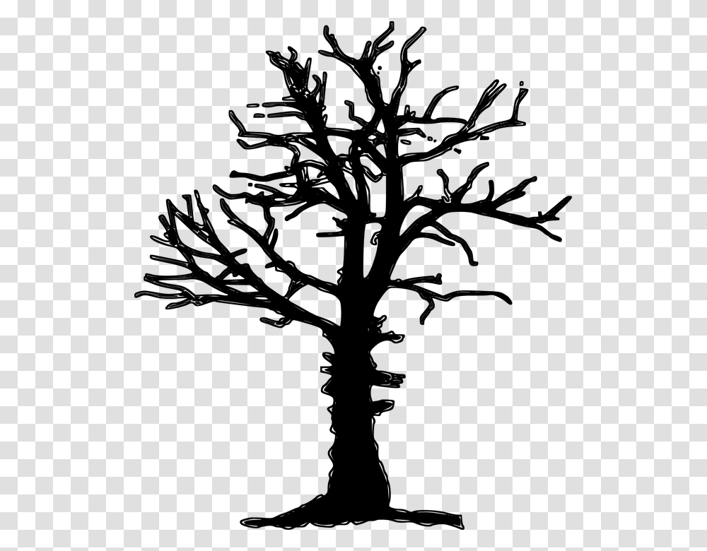 Dead Tree Silhouette, Gray, World Of Warcraft Transparent Png