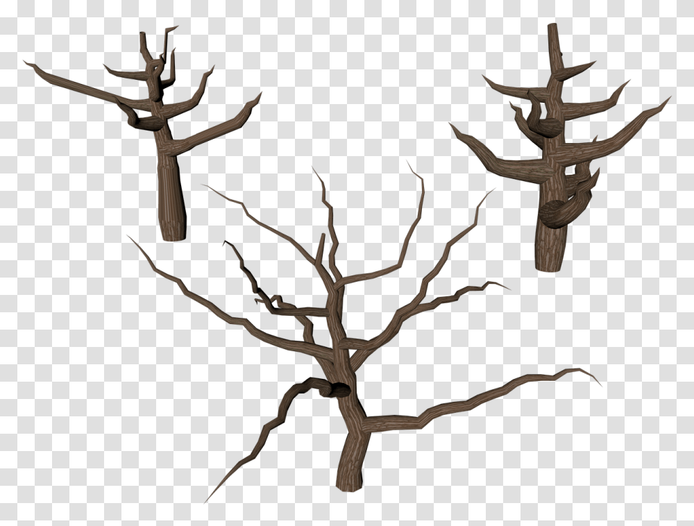 Dead Tree Trunks Portable Network Graphics, Antler, Cross, Elk Transparent Png