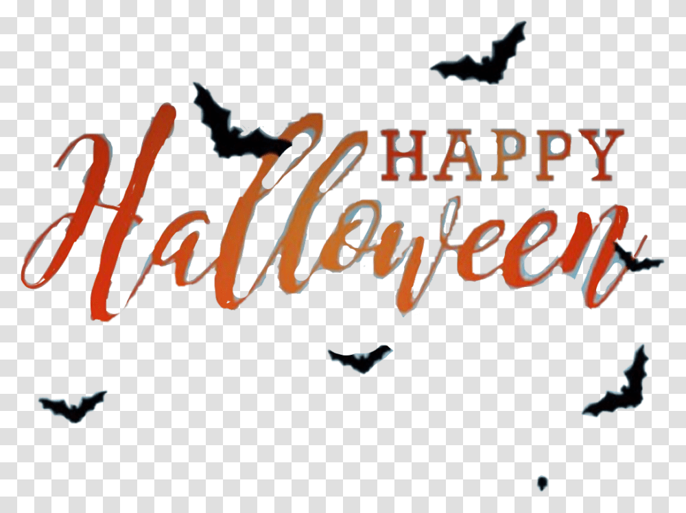 Deadly Horror Happy Halloween Calligraphy, Handwriting, Alphabet, Label Transparent Png