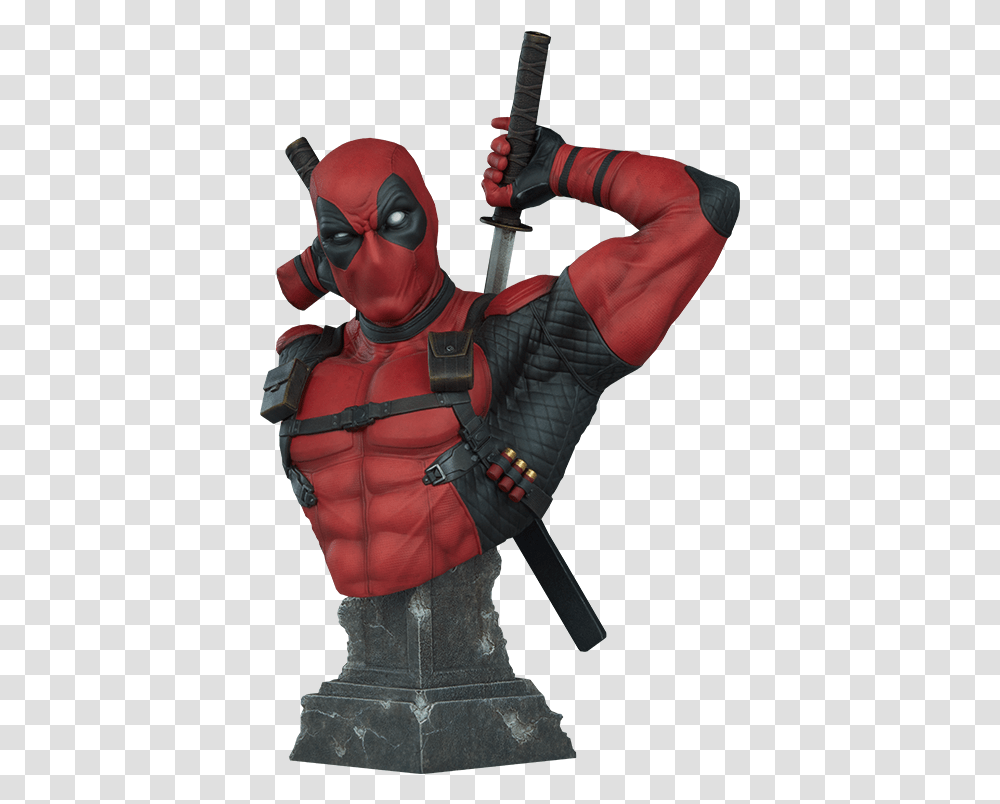 Deadpool Bust By Sideshow Collectibles Deadpool Busto, Person, Clothing, Costume, Ninja Transparent Png