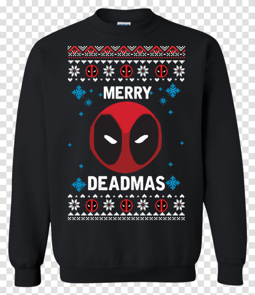 Deadpool Face Harry Potter Christmas Sweatshirt, Clothing, Apparel, Sleeve, Long Sleeve Transparent Png