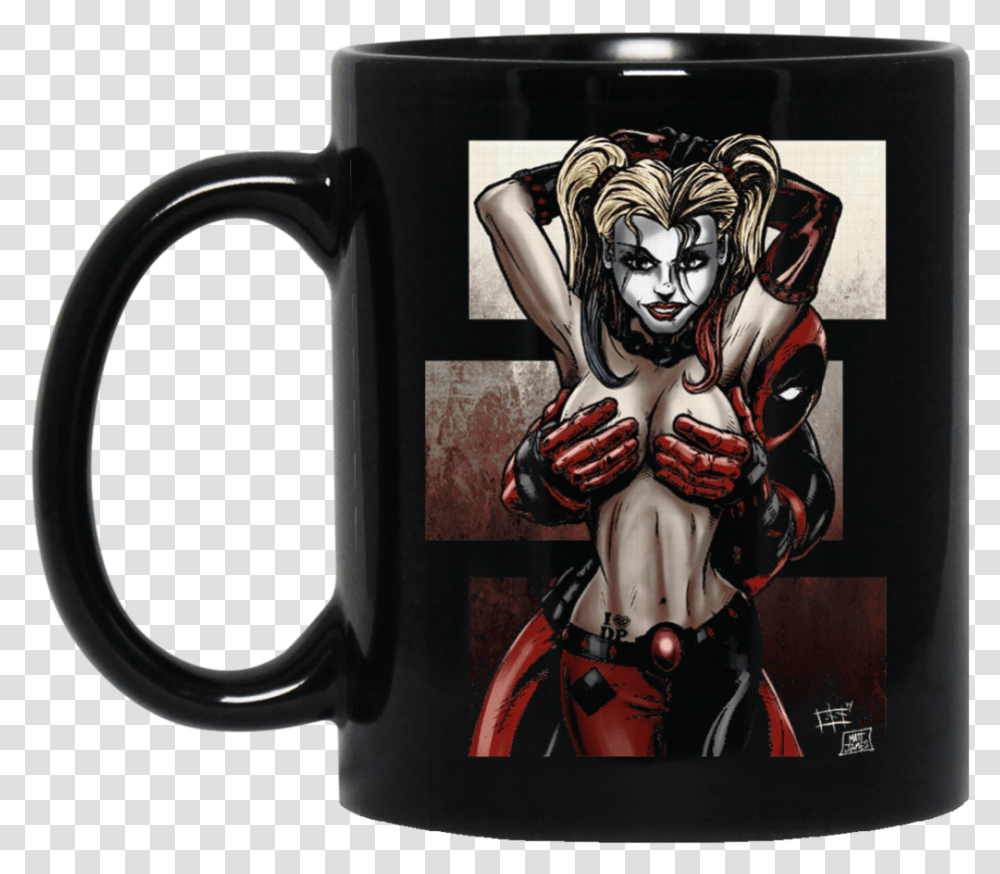 Deadpool Harley Quinn Suicide Squad Coffee Mug Tea Quality Engineer Coffee Mug, Coffee Cup, Person, Human Transparent Png