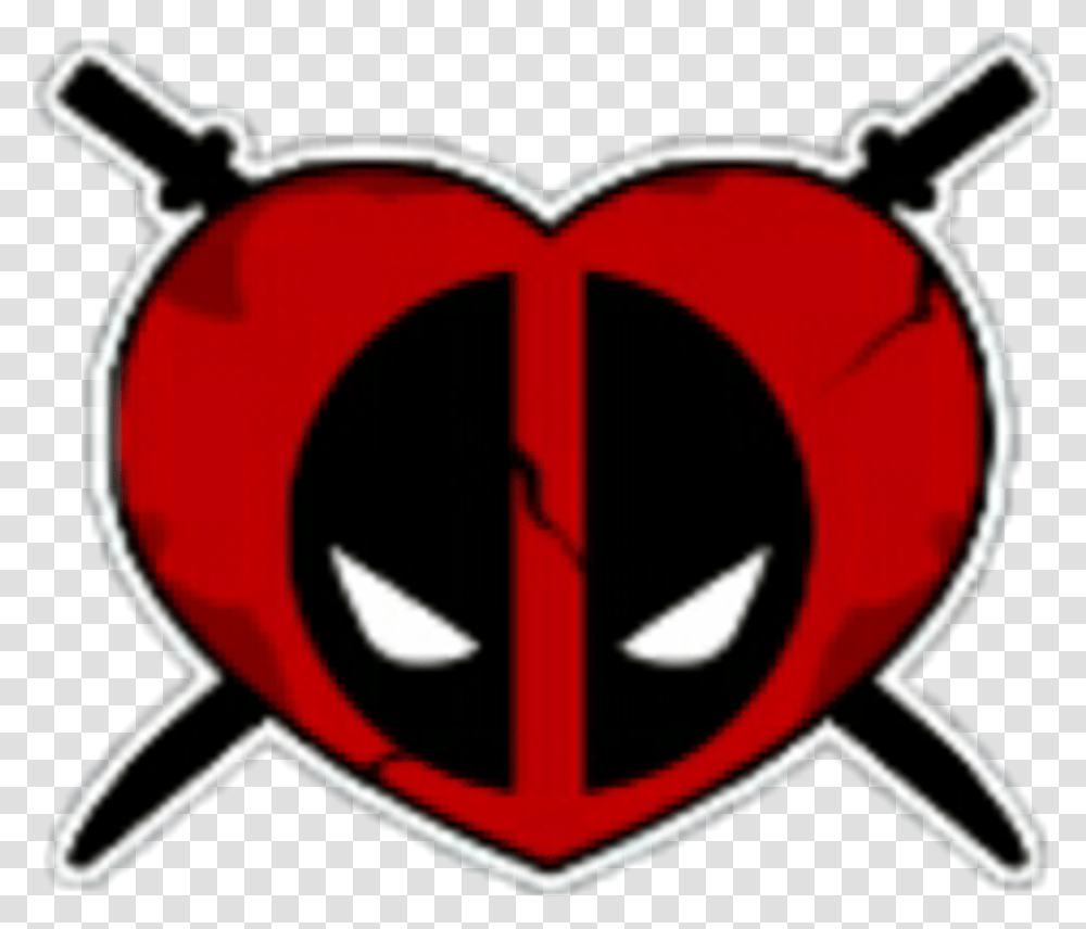 Deadpool Heart Marvel Emblem, Label, Logo Transparent Png