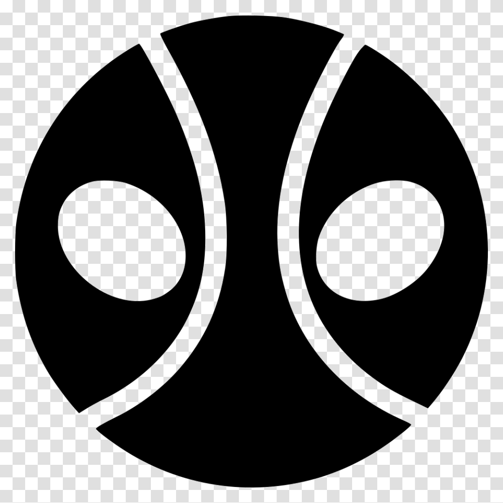 Deadpool Icon, Stencil, White, Texture, Ball Transparent Png