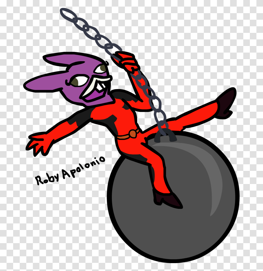 Deadpool In A Wrecking Ball, Ninja, Silhouette, Hip, Chain Transparent Png