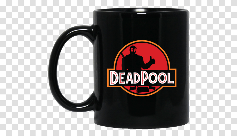 Deadpool Jurassic World Logo Mug Mr Robot Coffee Mug, Coffee Cup, Person, Human, Camera Transparent Png